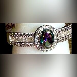 Rainbow Topaz ring by Bomb Party